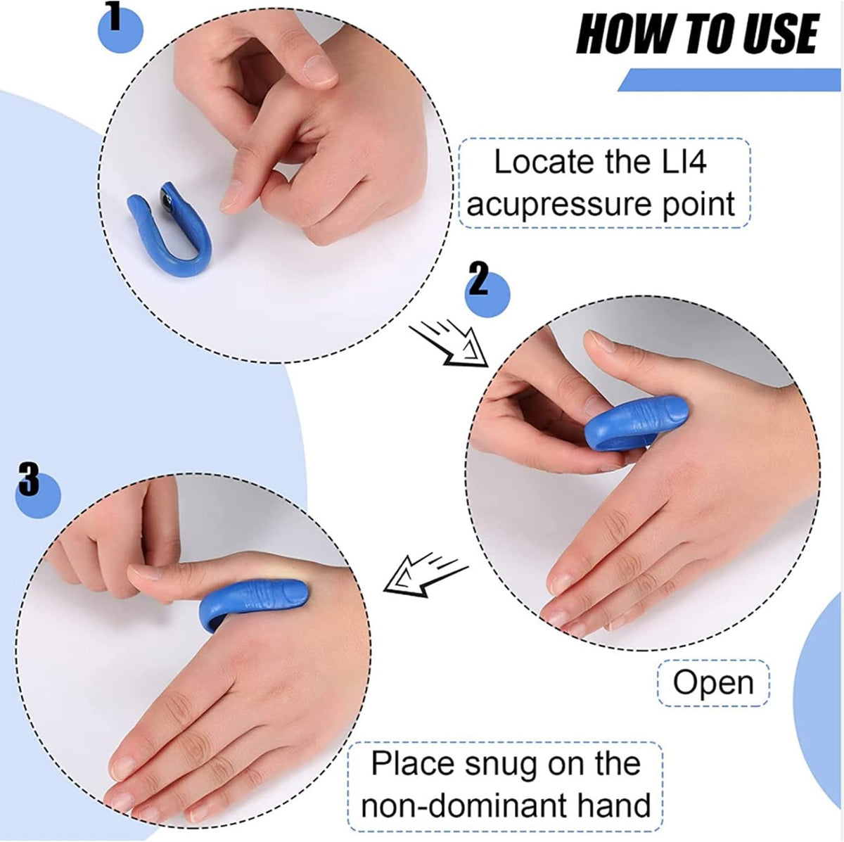 Acupressure Hand Clip – Stress & Migraine Relief – view 9