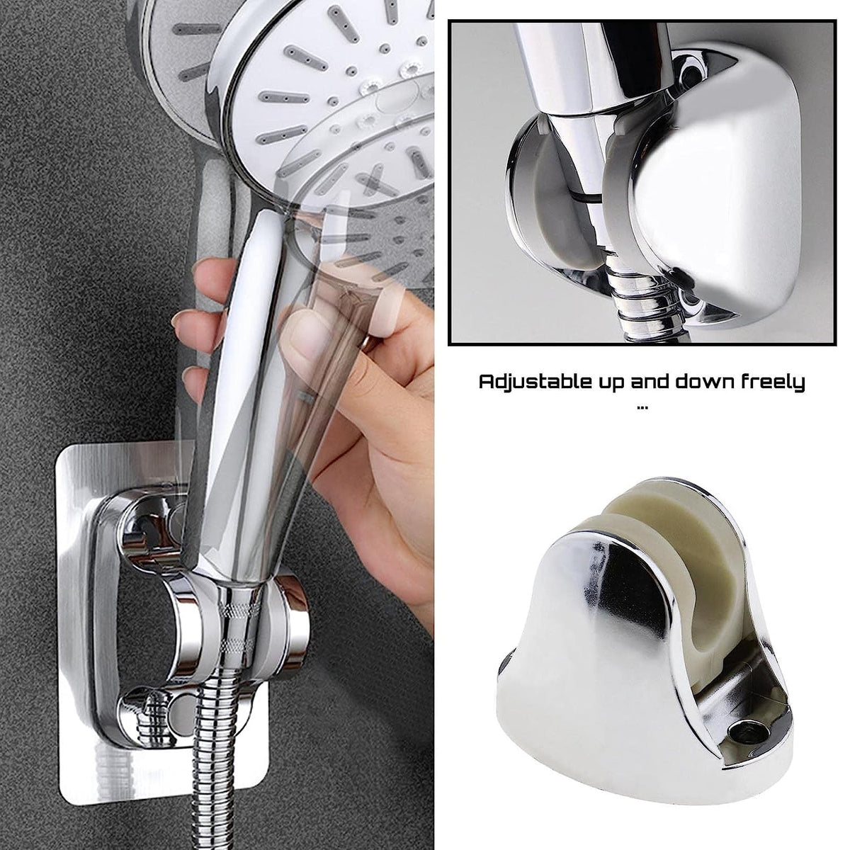 Adjustable Hand Shower Holder – Wall Mount Bracket – detail view
