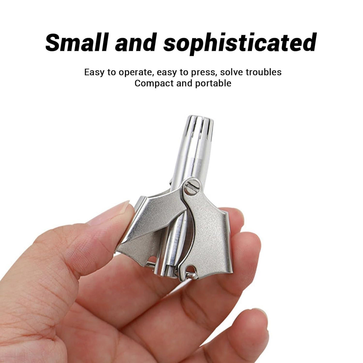 Nose Hair Remover – Painless Stainless Steel with Metal Case – view 6
