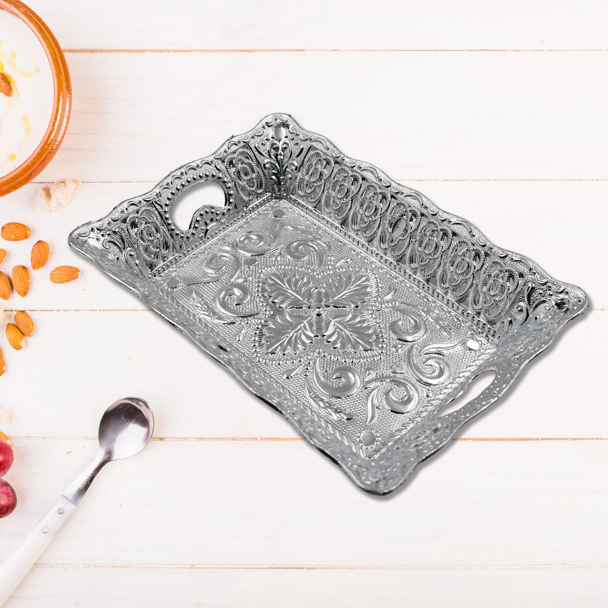 Mukhwas Serving Tray – Dry Fruit & Candy Plate – close-up