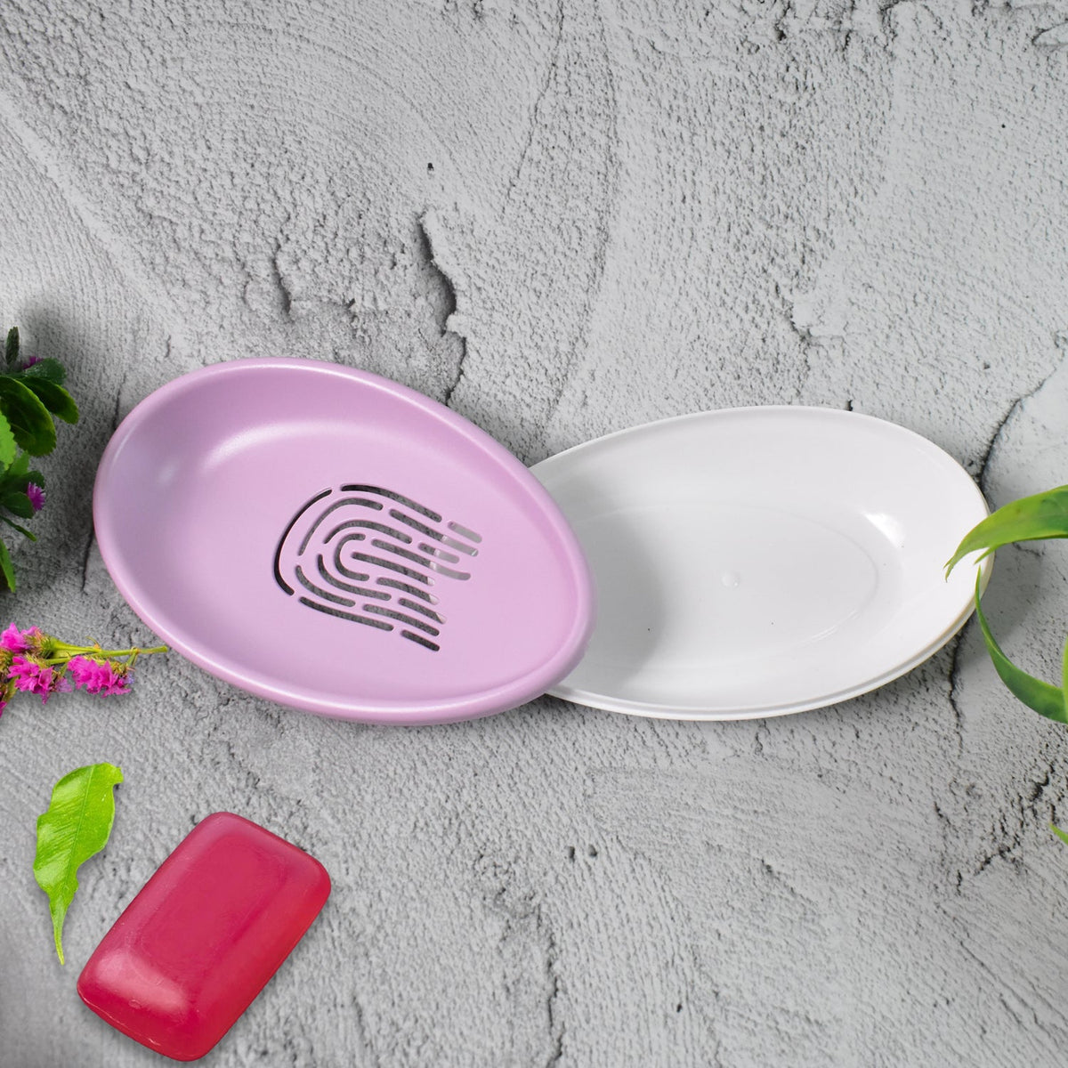 Soap Dish with Drain – Double-Layer Self-Draining – detail view