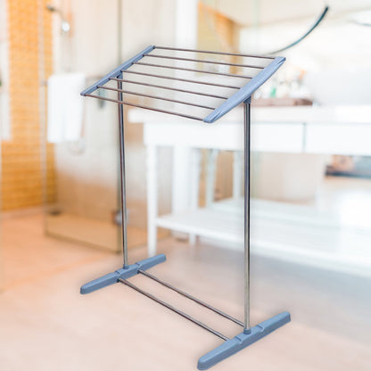 Portable Clothes Drying Rack – Foldable, Steel & Plastic – detail view