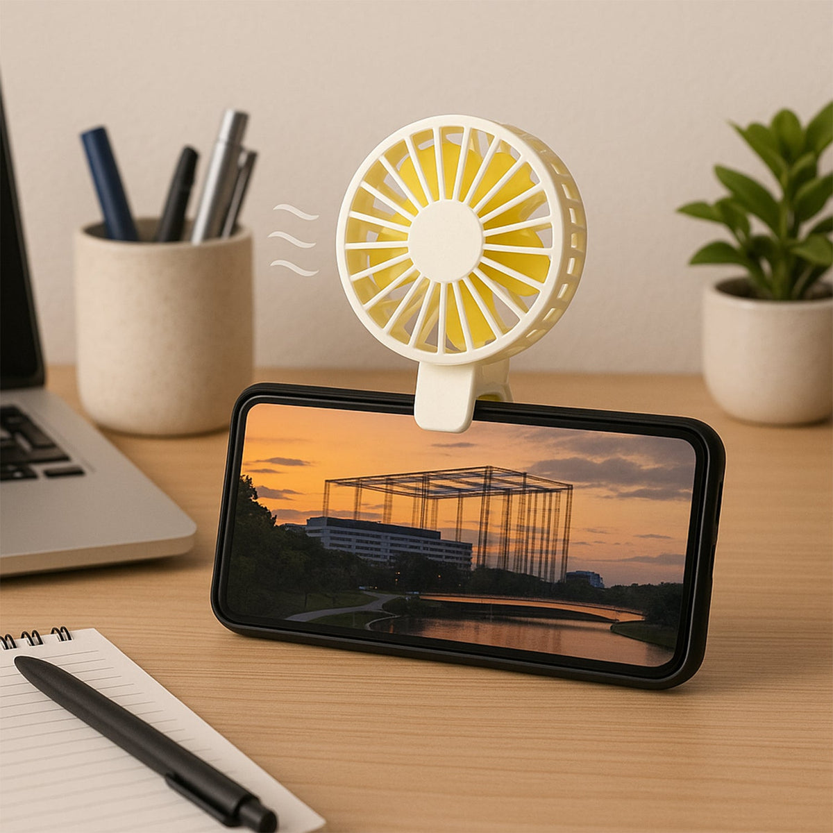 Mini USB Handheld Fan – Portable & Rechargeable Cooling – detail view