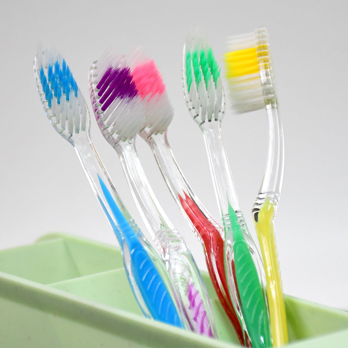 Plastic Toothbrush – Soft Bristles for All Ages – detail view