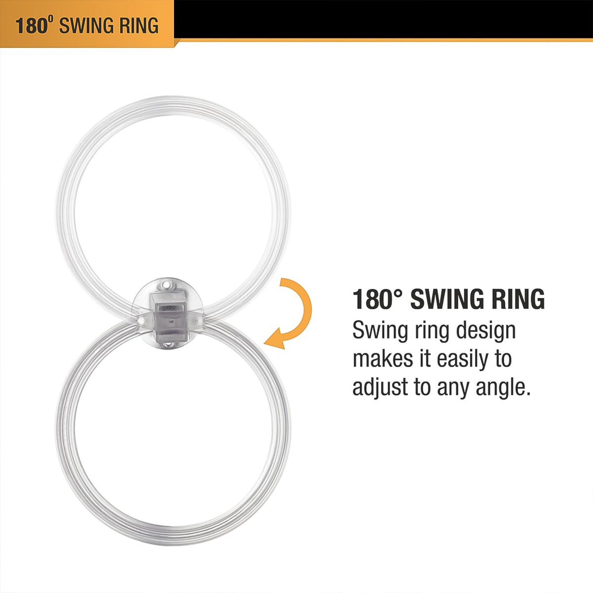 ABS Towel Ring – Unbreakable Wall Mounted Holder – detail view