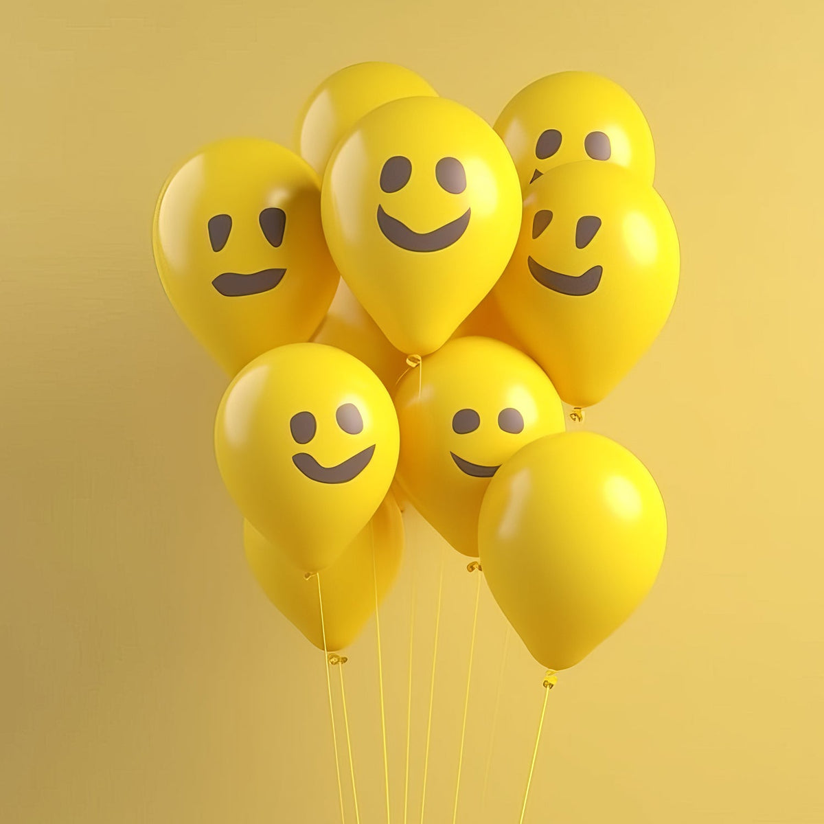 Smiley Balloons – 20 pcs Latex for Birthday Parties – alternate view