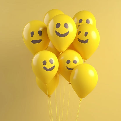 Smiley Balloons – 20 pcs Latex for Birthday Parties – alternate view