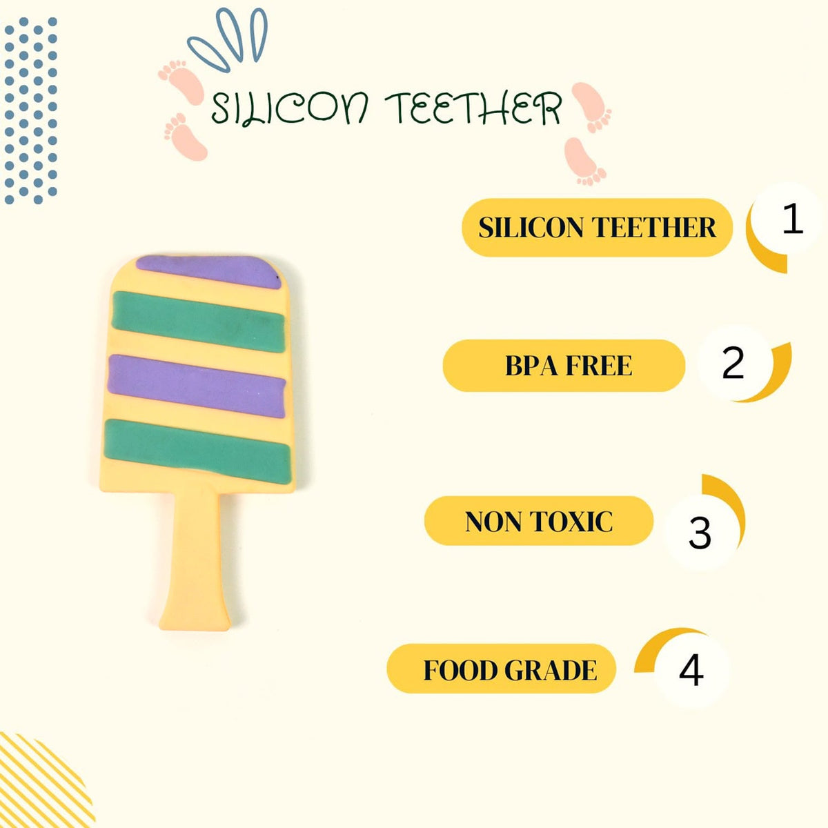 Silicone Baby Teether – Soft, BPA-Free Candy Shape – view 6