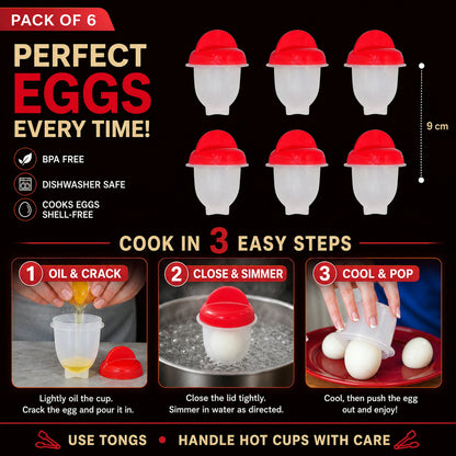 Nonstick Egg Boiler Cooker – Perfect Shell-Free Eggs – view 12