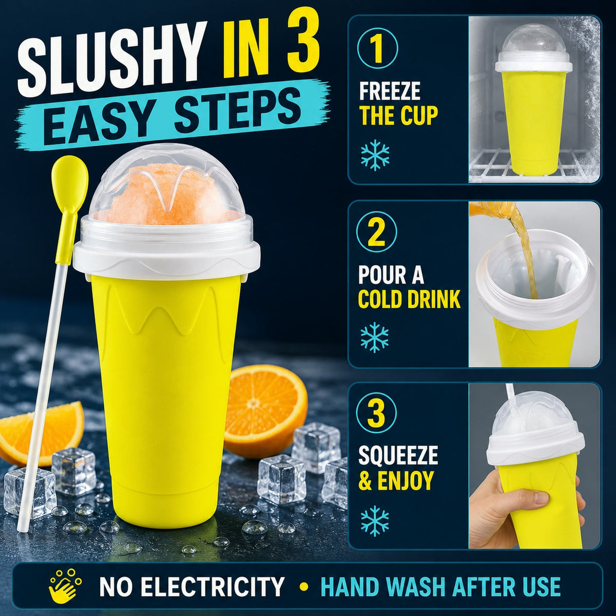 Frozen Smoothies Maker Cup – Double Layer Slushy – view 11