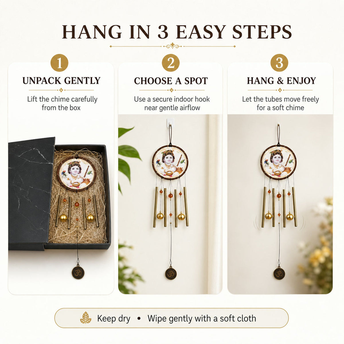 Krishna Dream Catcher Wind Chime – Spiritual Melody Decor – view 10