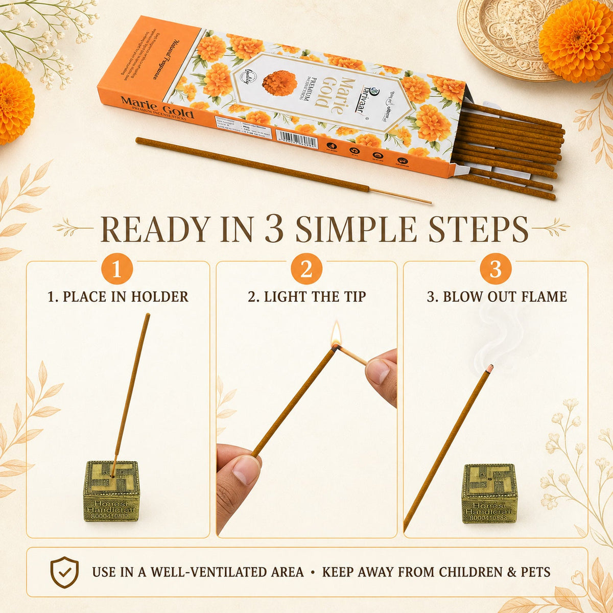 Agarbatti Sticks – Mixed Floral Fragrance, 90 GM – view 11