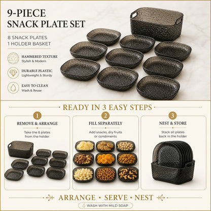 9 in 1 Snack Serving Plates – Multipurpose Organizer – view 10