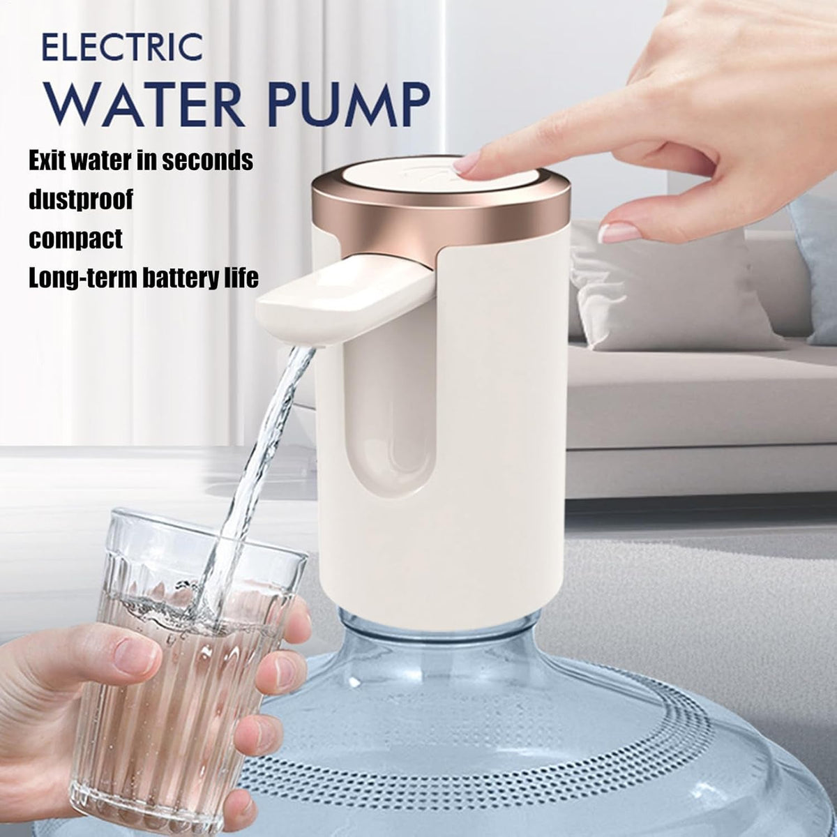 Automatic Water Dispenser – USB Rechargeable for 20L – close-up