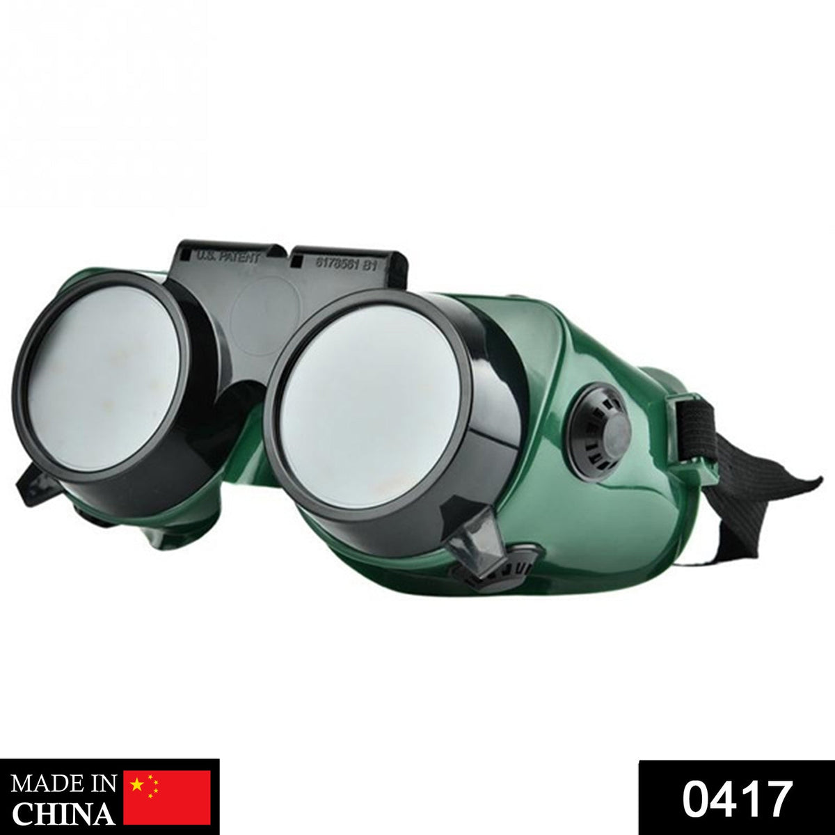 Welding Goggles – Flip-Up Safety, Adjustable Strap – side view