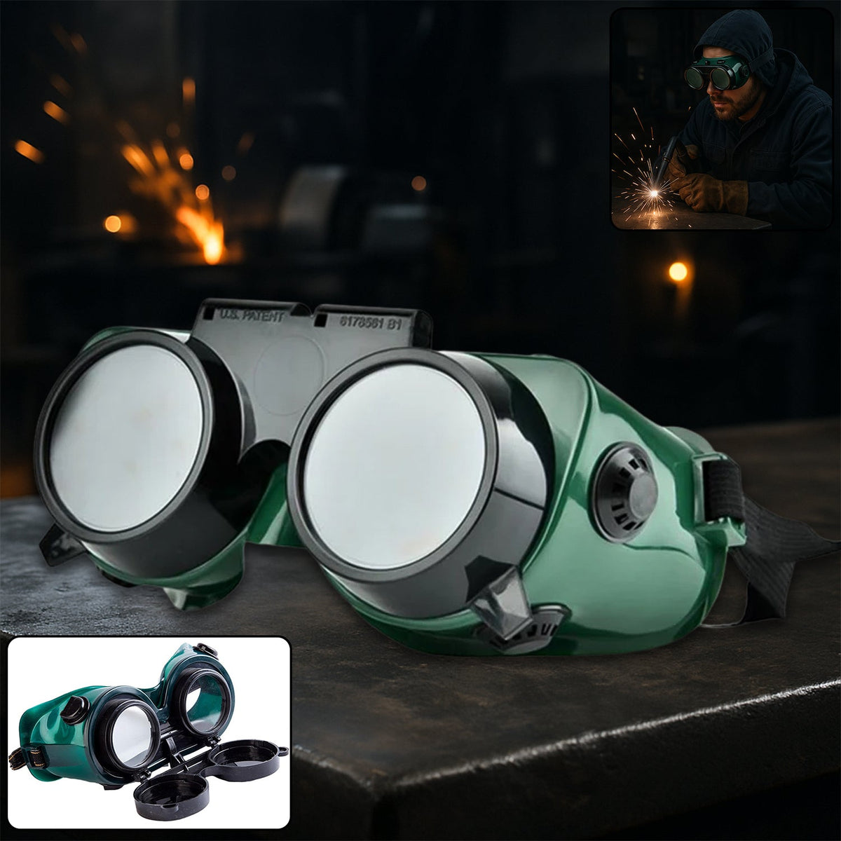 Welding Goggles – Flip-Up Safety, Adjustable Strap
