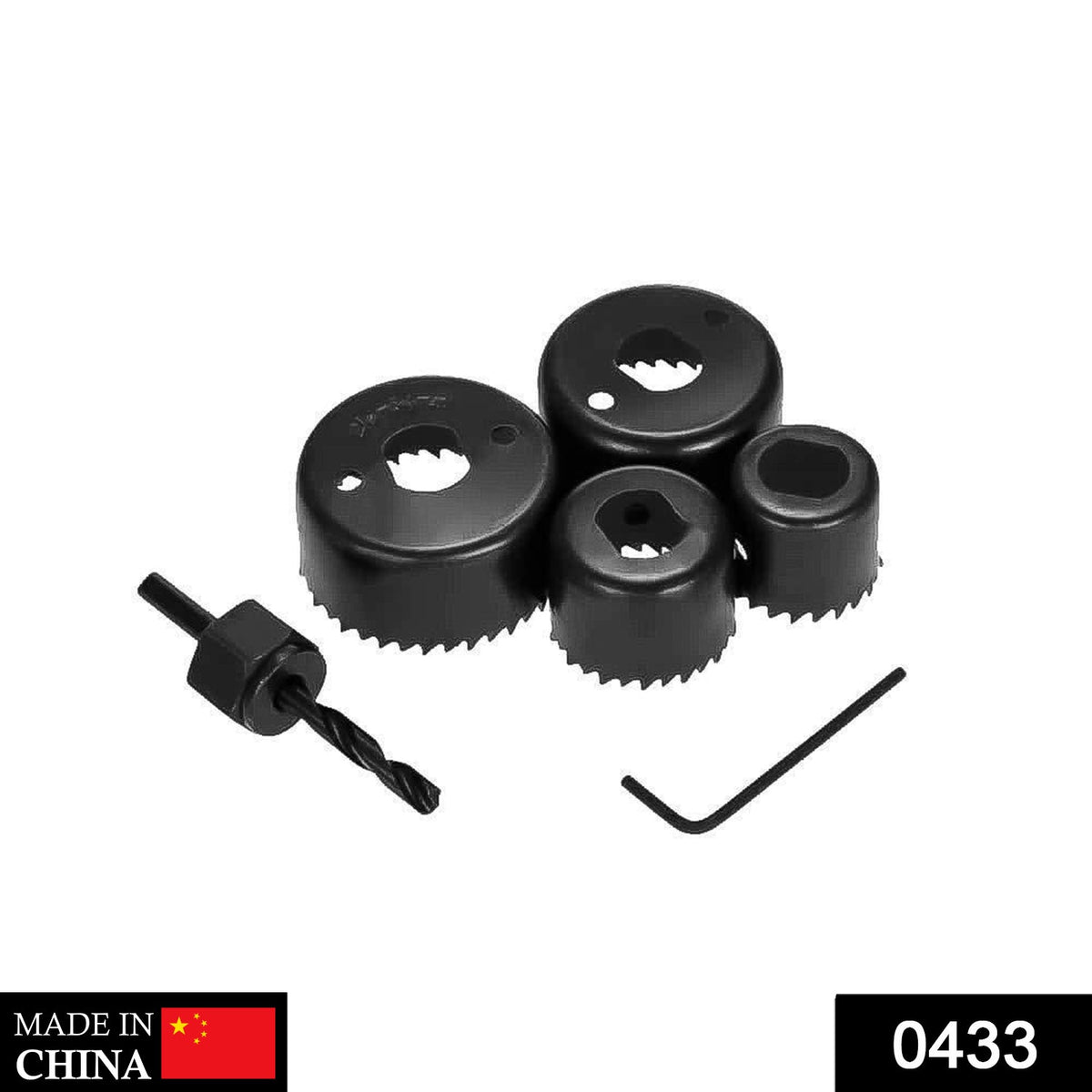 Hole Saw set – 6-Piece High Carbon Steel Drill Bits – side view