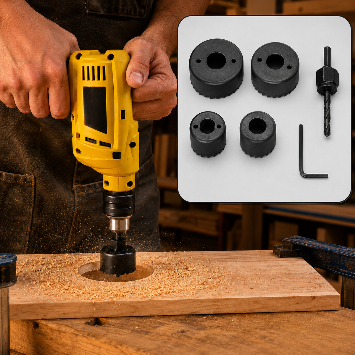 Hole Saw set – 6-Piece High Carbon Steel Drill Bits
