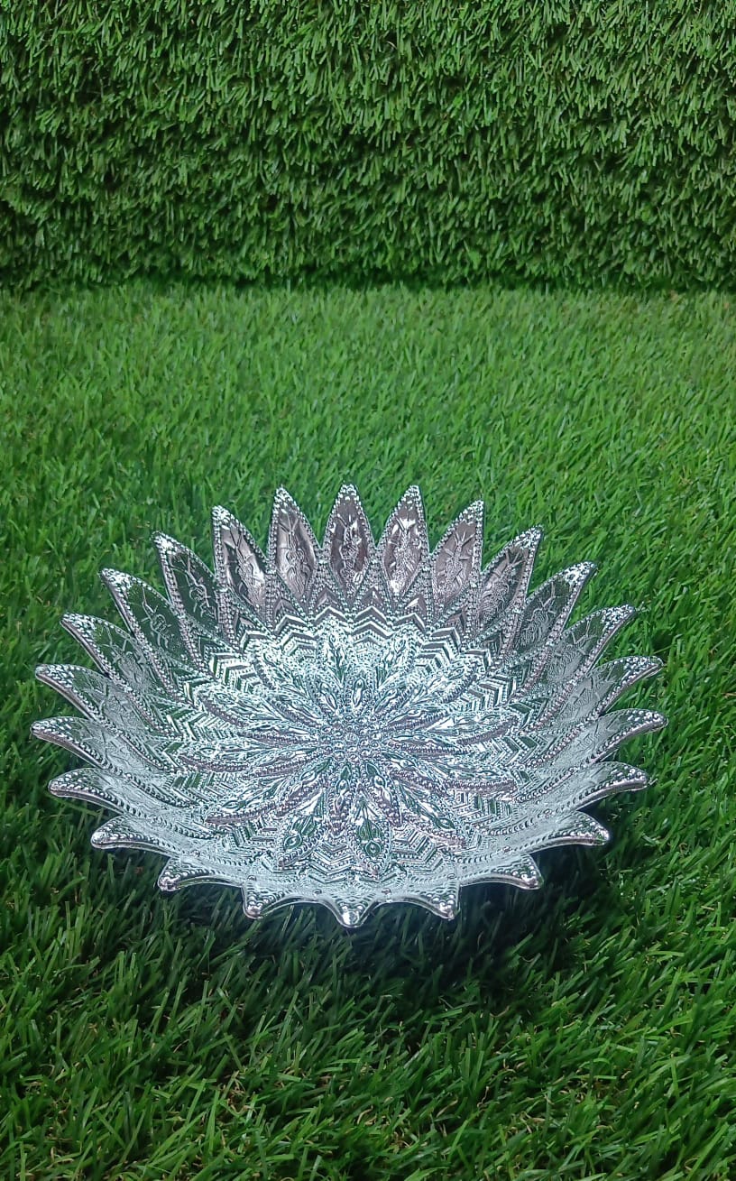 Silver Finish Serving Tray – Decorative Mukhwas & Dry Fruit – view 6