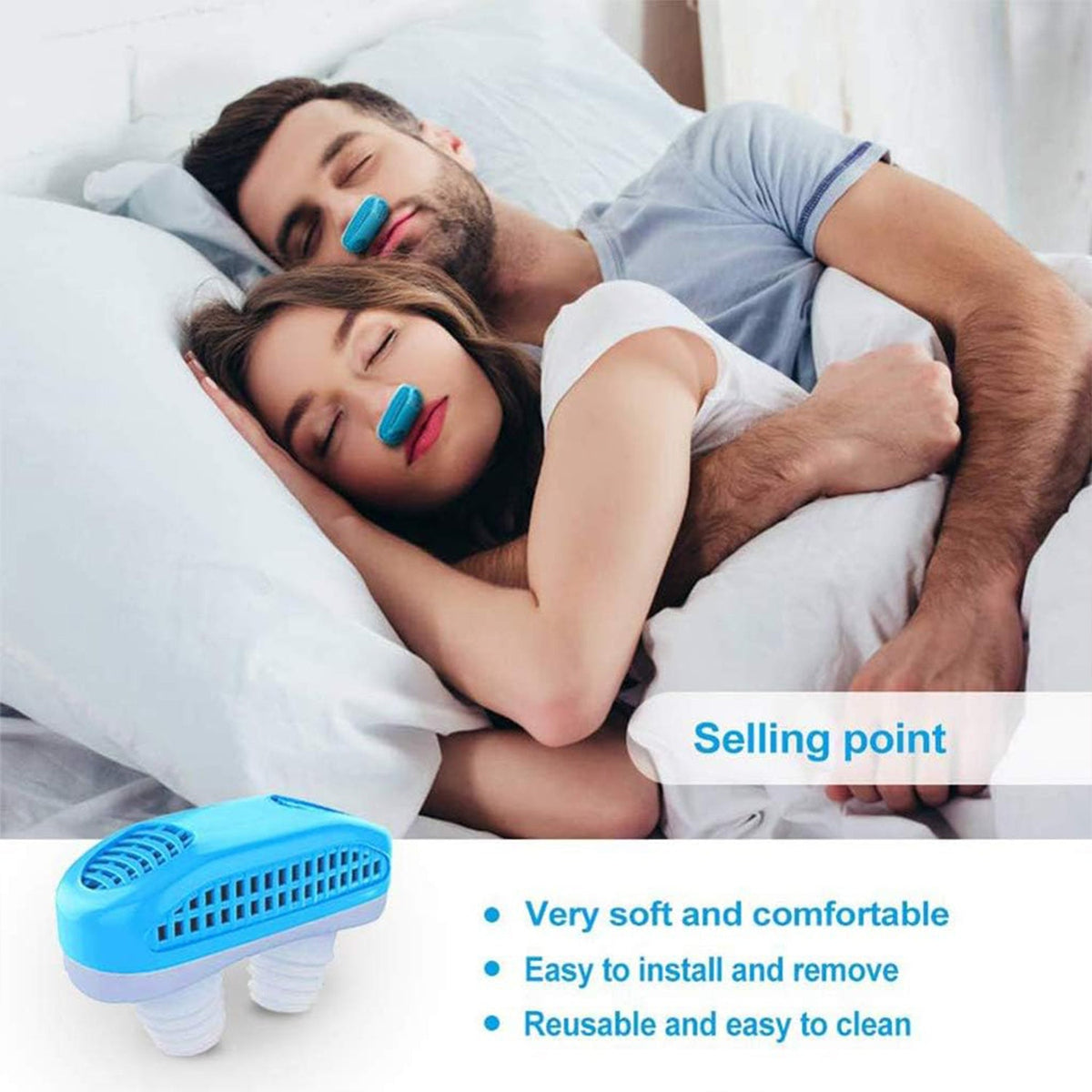 Anti-Snoring Nose Clip – 2-in-1 Air Purifier Device – view 7