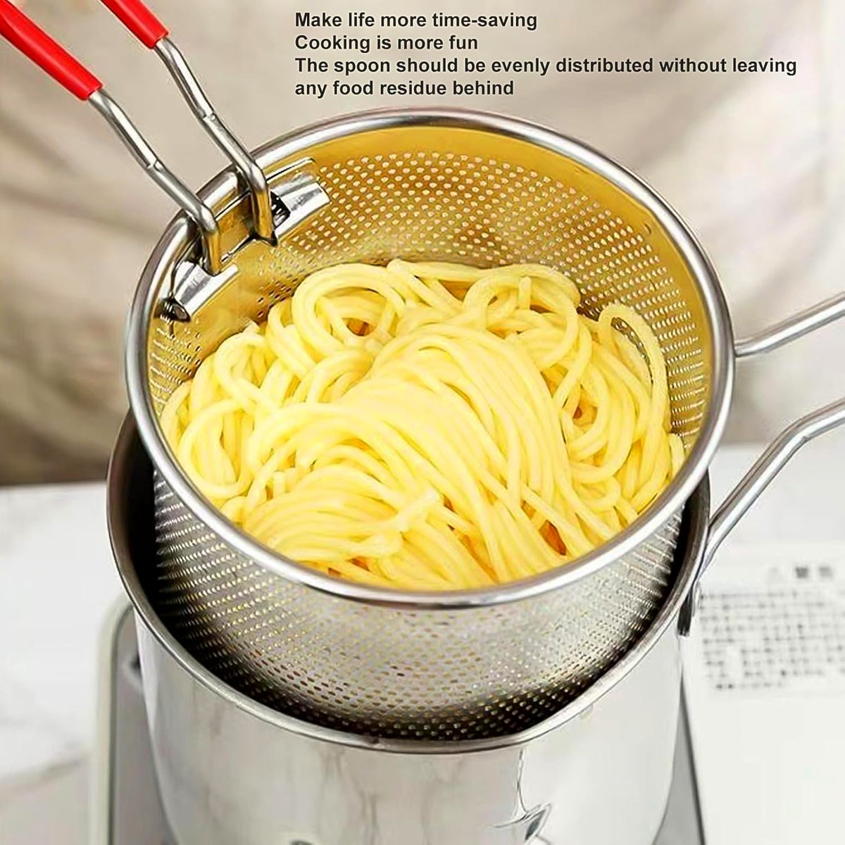Deep Frying Pot – Stainless Steel with Strainer Basket – view 7