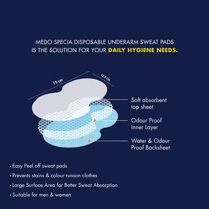 Underarm Sweat Pads – Disposable, Absorbent – detail view