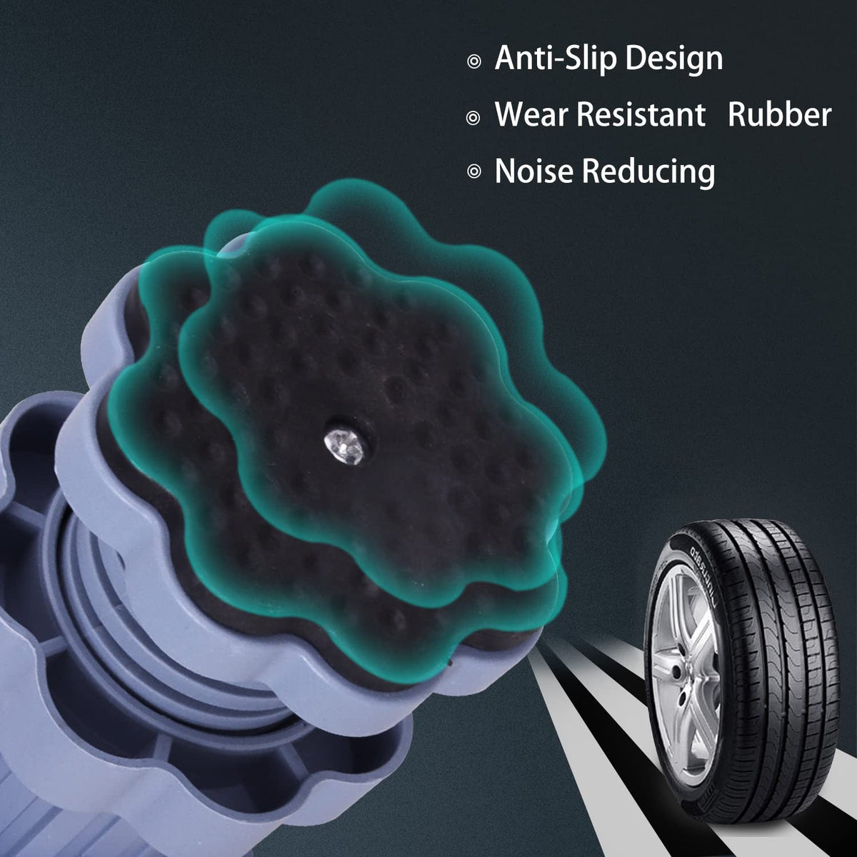 Washing Machine Anti-Vibration Pads – Adjustable & Non-Slip – alternate view