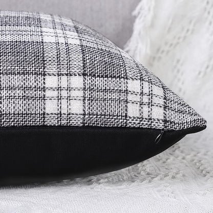 Leather & Cotton Pillow Covers – 23x22 inch set of 2 – close-up