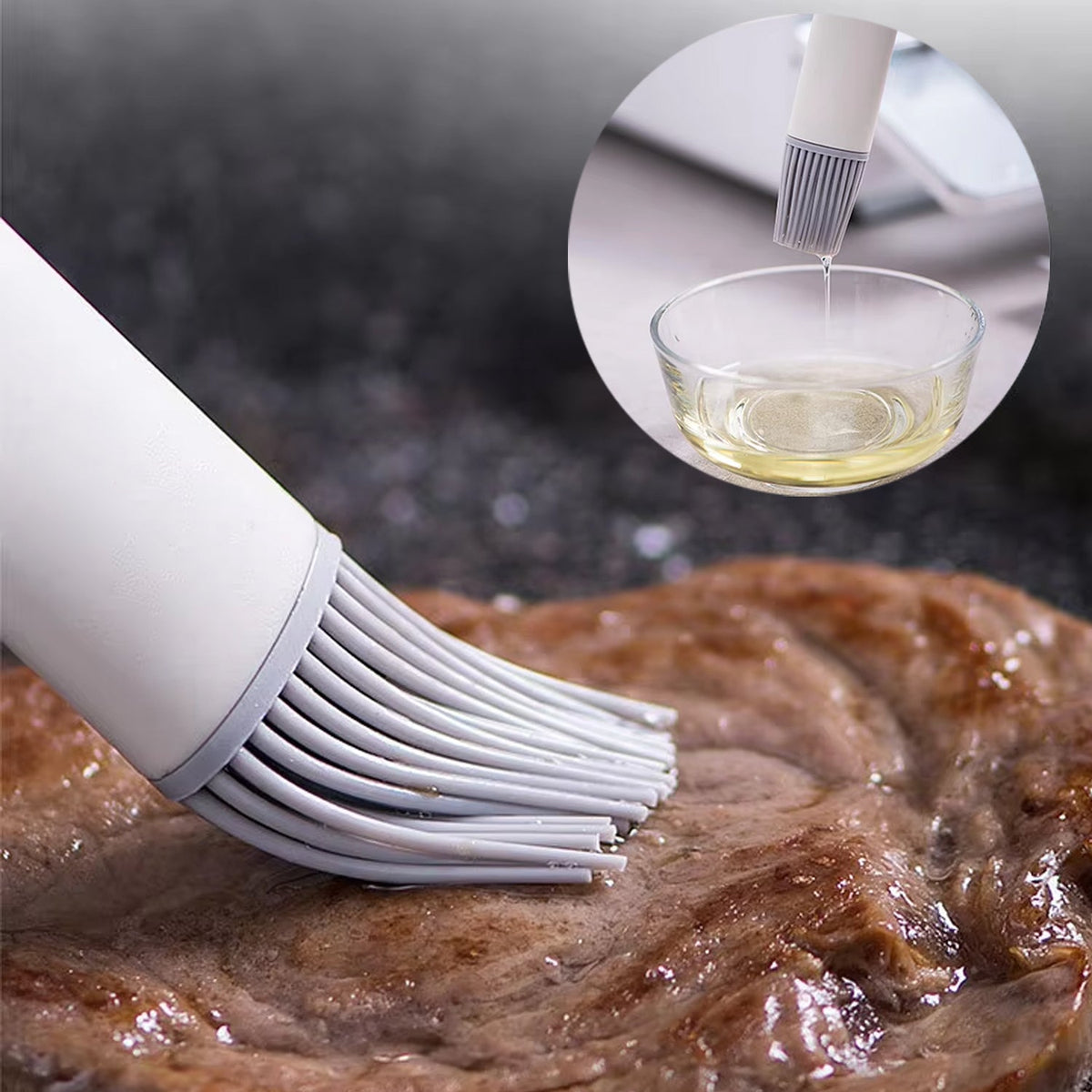 Silicone Pastry Brush – Heat-Resistant Basting Tool – close-up