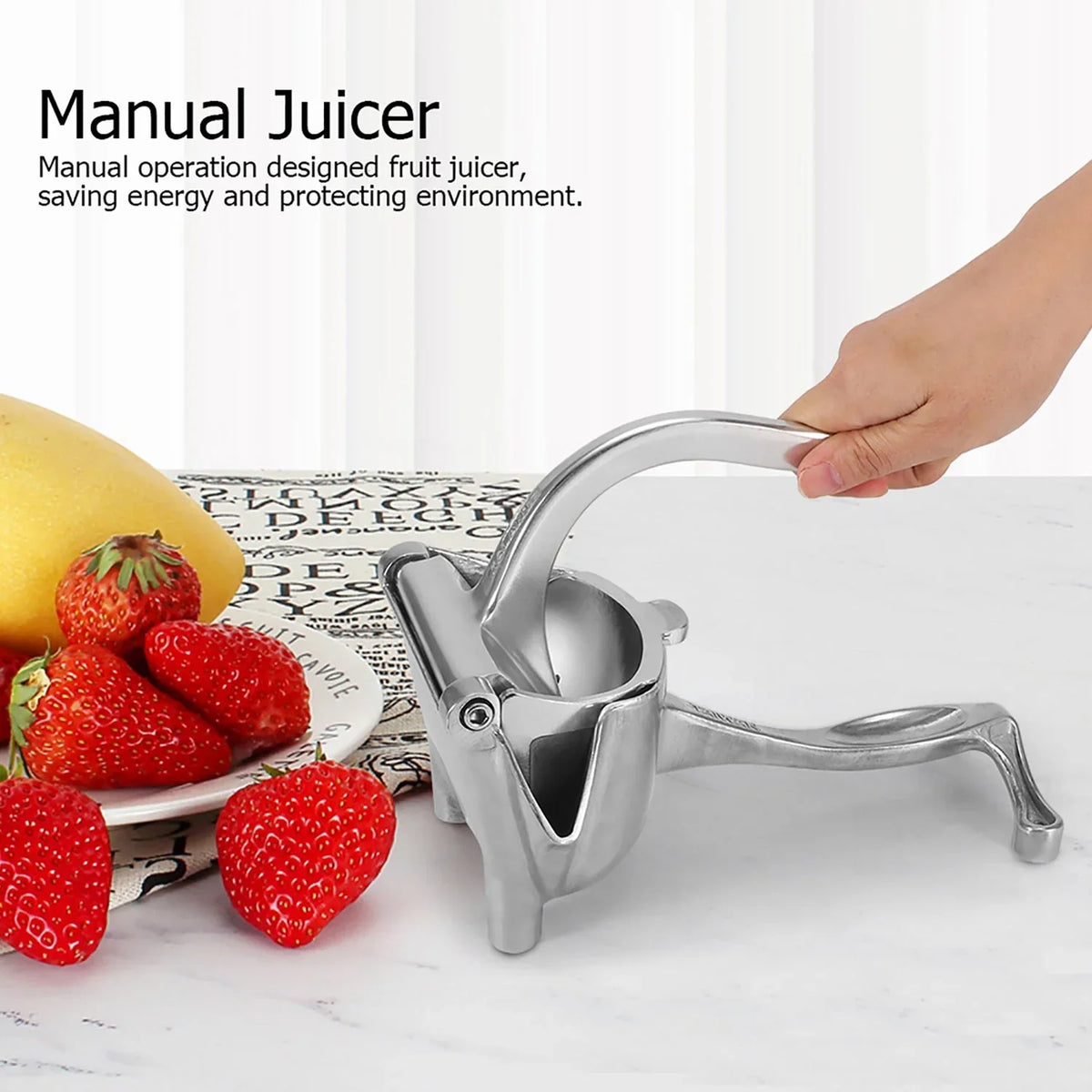 Manual Fruit Juicer – Heavy Duty Aluminium Press – view 7