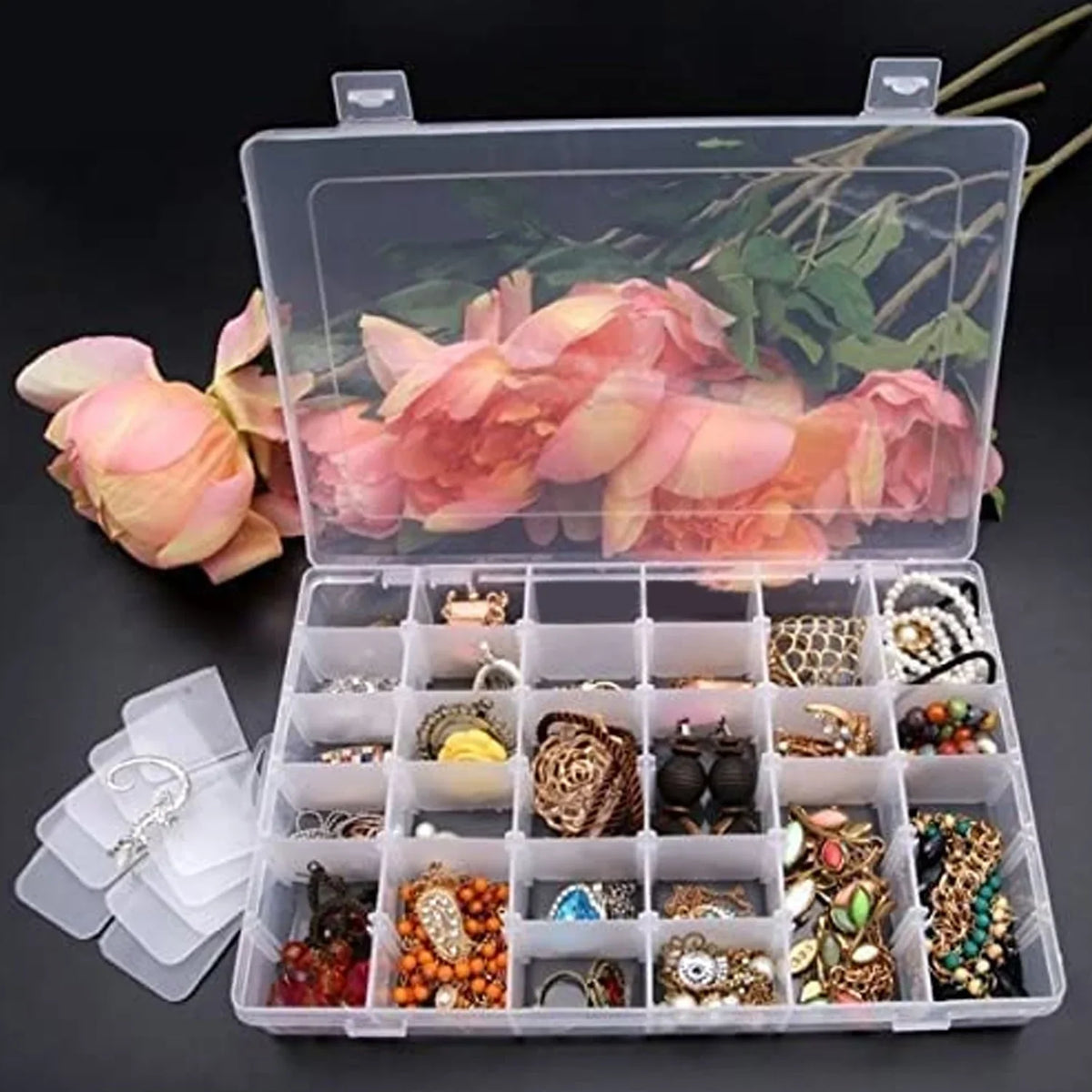 Plastic Organizer Box – 36 Grids, Adjustable Dividers