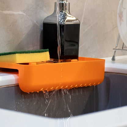 Sink Drainer Shelf – Multifunctional Plastic Storage – close-up