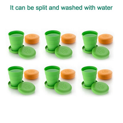 Folding Travel Cup – Collapsible Silicone Tumbler for Kids – close-up