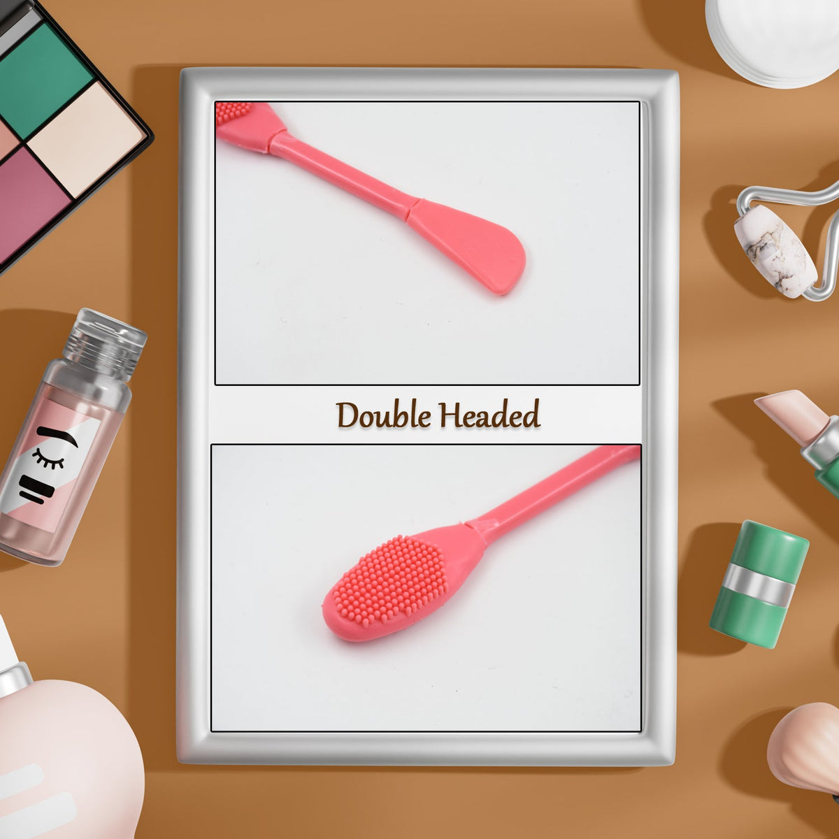 Silicone Mask Brush – Dual-Ended Face Skincare Tool – close-up