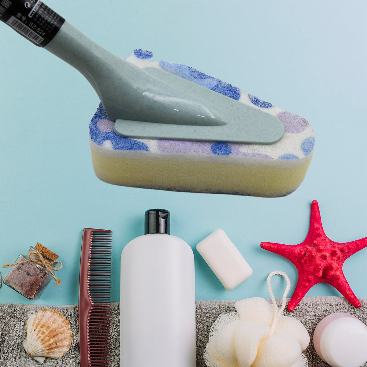 Triangular Sponge Brush – Long Handle Kitchen – close-up