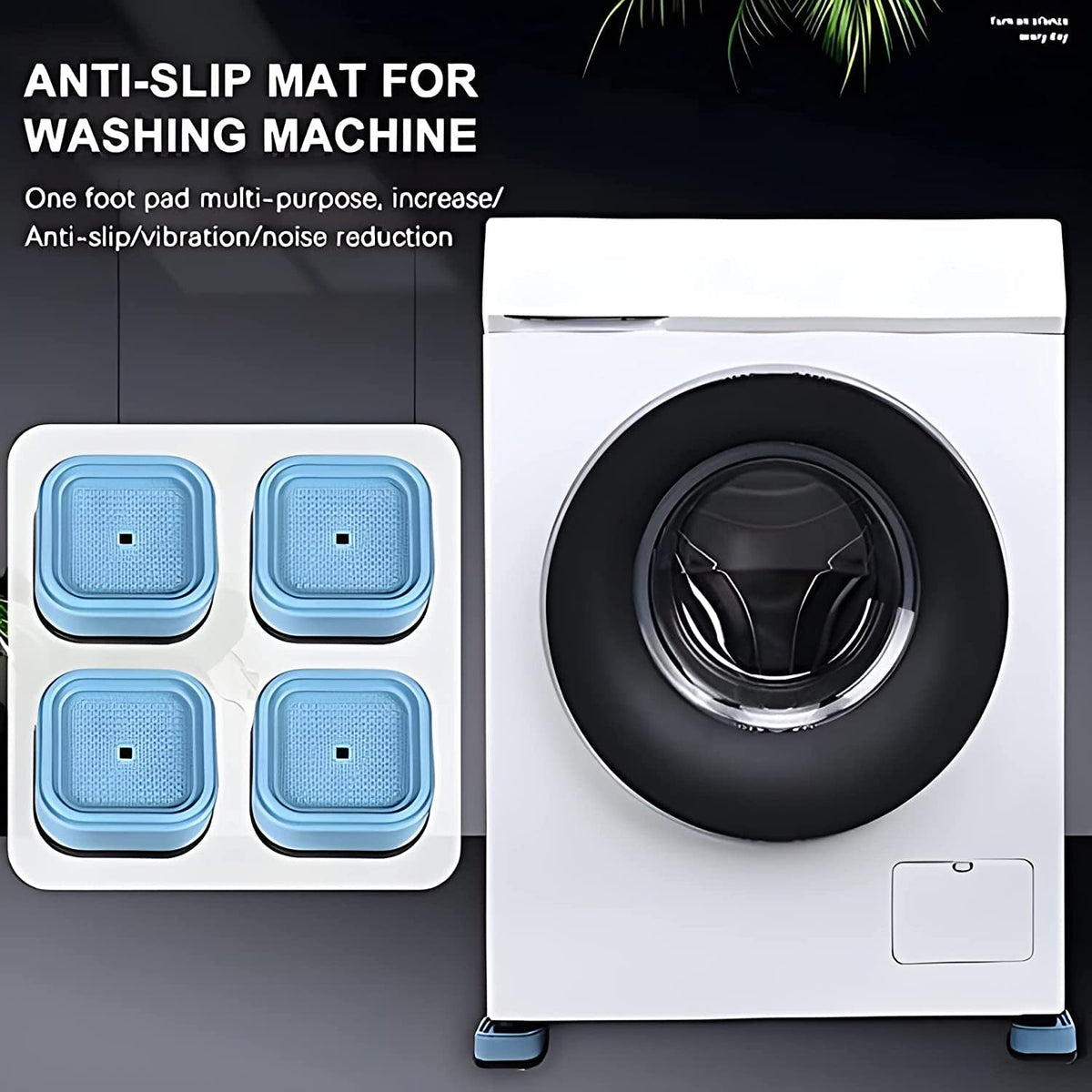 Washing Machine Feet Pads set of 4 – Anti Vibration – alternate view