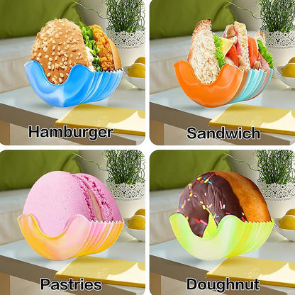 Silicone Burger Holder – Reusable & Mess-Free Snack Grip – detail view