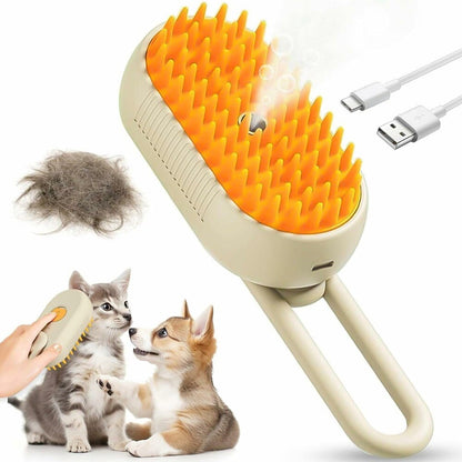 Electric Pet Steam Brush – Hair Removal & Massage – close-up