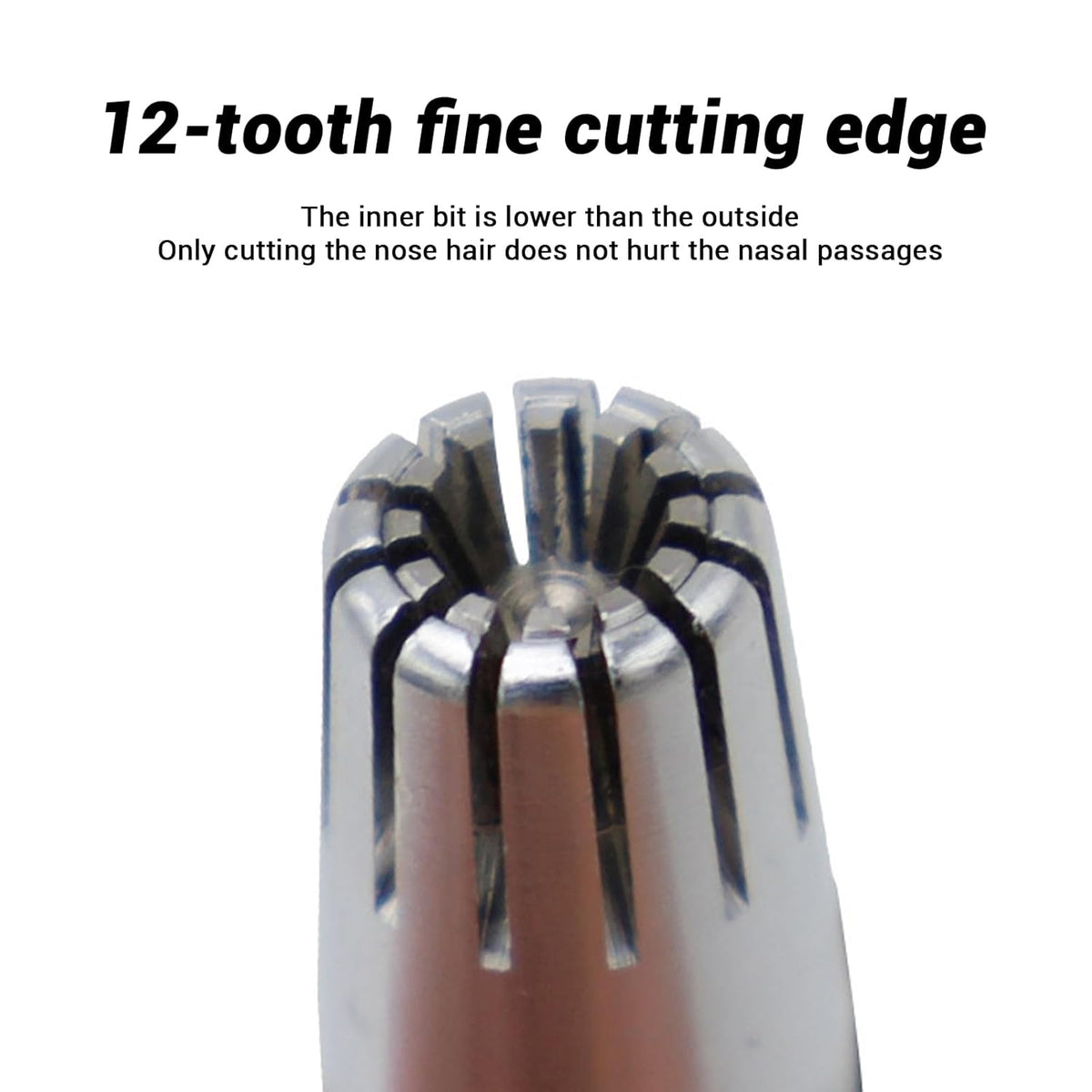 Nose Hair Remover – Painless Stainless Steel with Metal Case – view 7