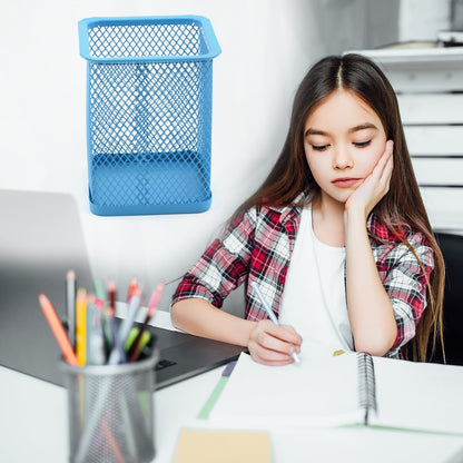 Metal Pen Holder – Mesh Desk Organizer for Office – close-up