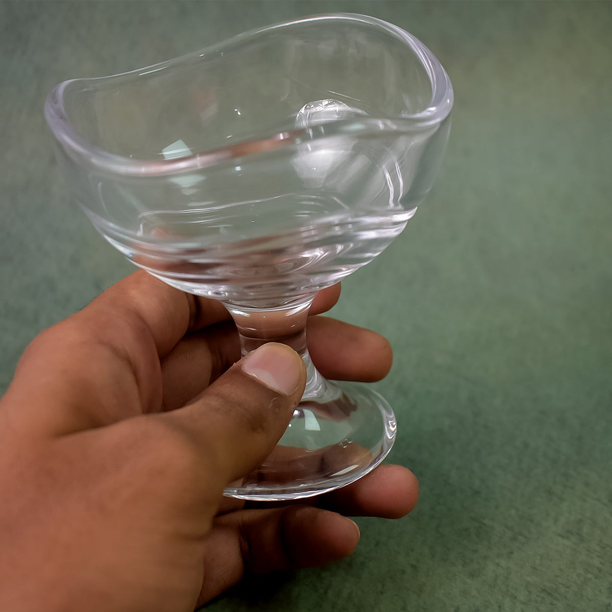 Glass Dessert Bowls – Elegant Footed set for Ice Cream – view 6