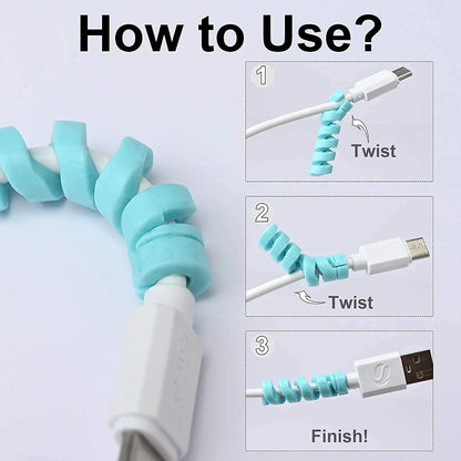 Cable Protector – 10-Pack Flexible Silicone for Chargers – view 10