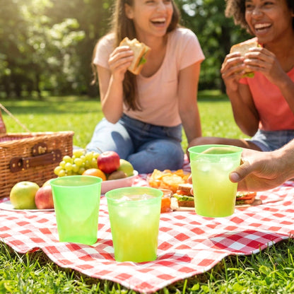 Reusable Plastic Tumblers – BPA-Free 4-Piece set – close-up