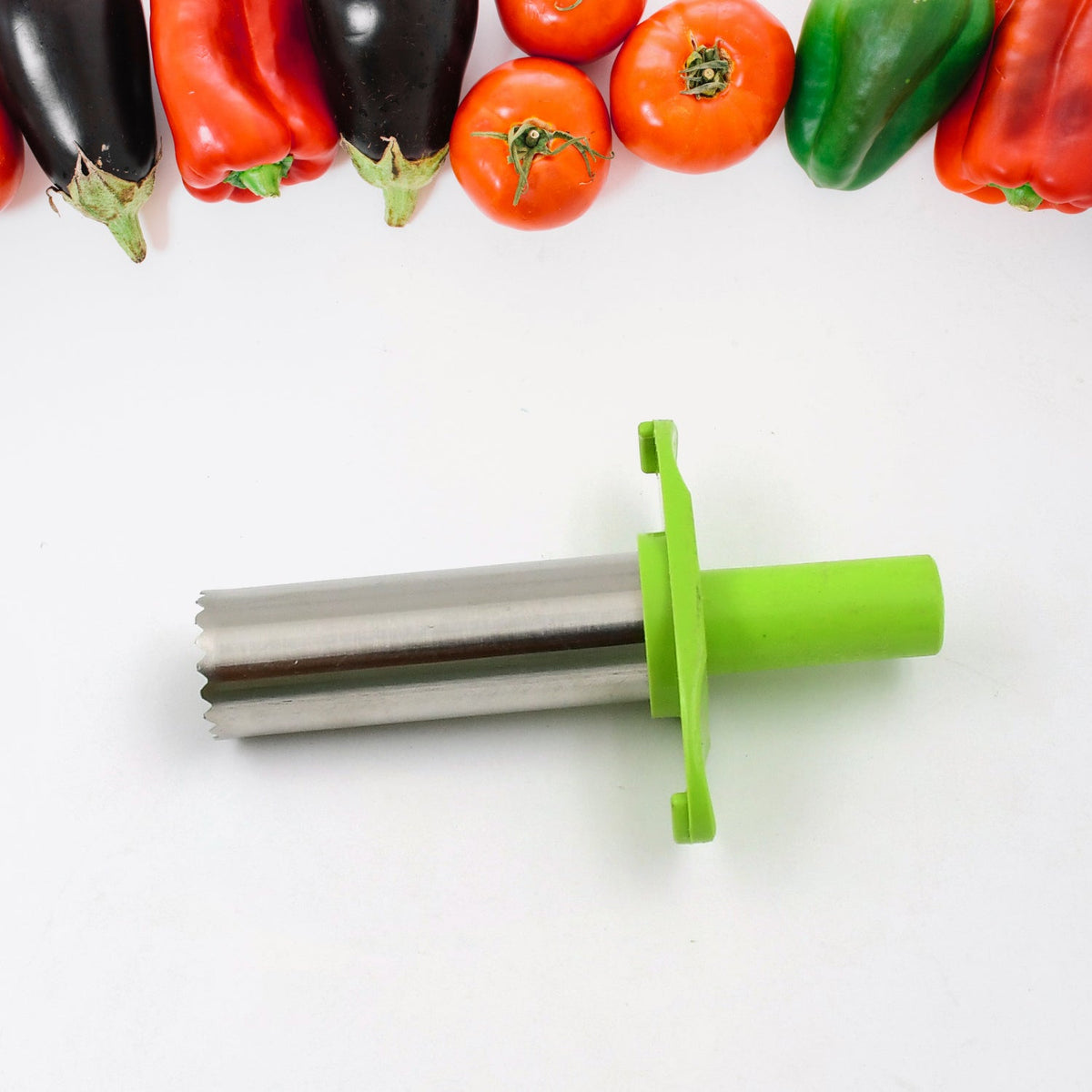 Chili Corer – Stainless Steel Pepper & Strawberry Tool – detail view