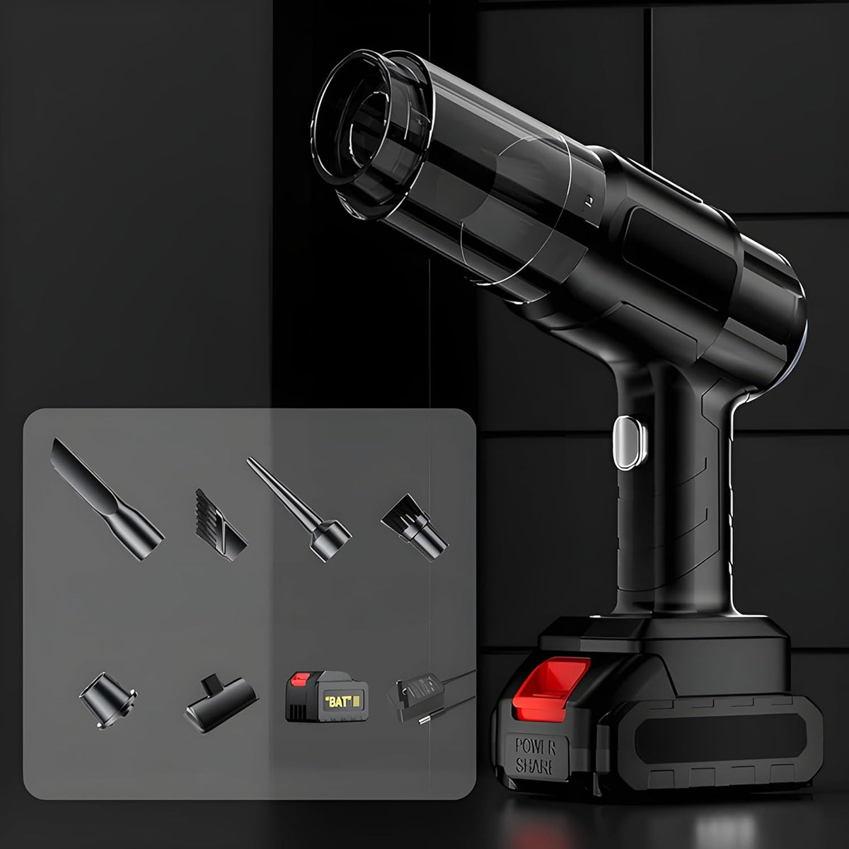 Wireless Handheld Vacuum Cleaner – 3-in-1 for Car & Home – close-up