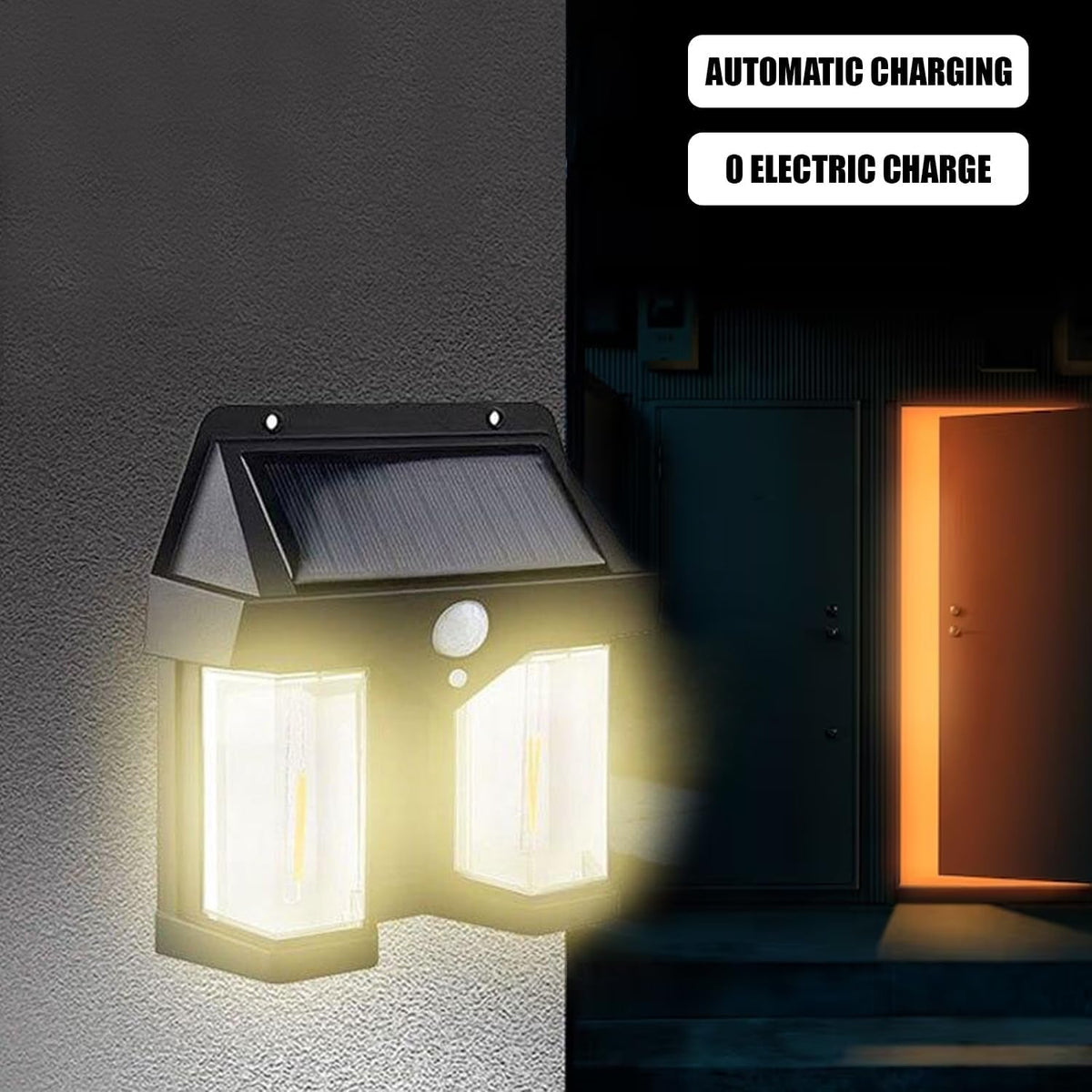 Outdoor Solar Wall Lamp – Waterproof Garden Light – alternate view