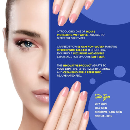 Face Wipes for Dry Sensitive Skin – Gentle Cleansing – detail view