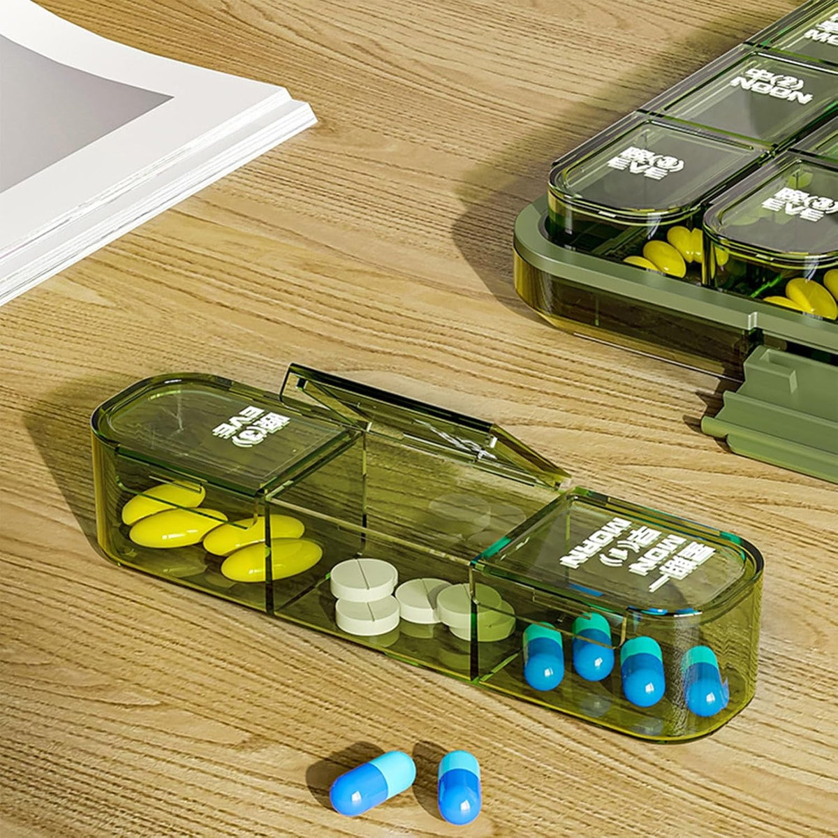 Weekly Pill Organiser – 21-Grid Daily Medication Box – detail view