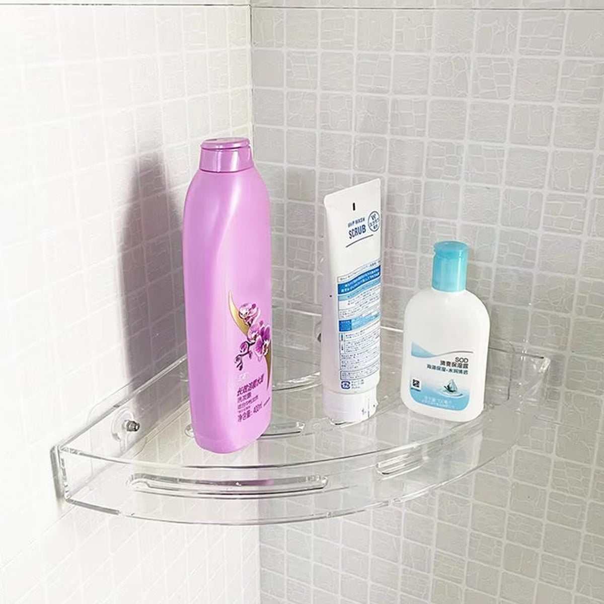 Plastic Corner Shelf set – 3 pcs Wall Mounted – view 7