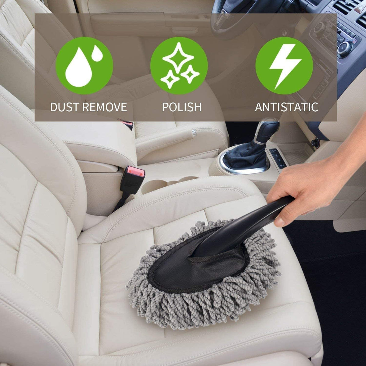 Microfiber Car Wash Brush – Streak-Free Cleaning – close-up